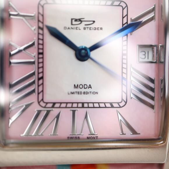 Daniel Steiger Moda Limited Edition Swiss Pink MOP 26mm Watch with New Battery - Picture 8 of 15